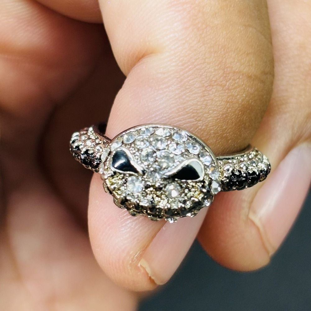 Jack Skellington pave crystal Nightmare Before Christmas Halloween‎ ring